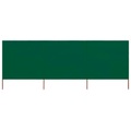 vidaXL 3-teiliges Windschutzgewebe 400 x 80 cm Grün