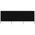 Diverse Hardware, 3-teiliges Windschutzgewebe 400 x 80 cm Schwarz