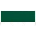 vidaXL 3-teiliges Windschutzgewebe 400 x 160 cm Grün
