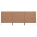 Diverse Hardware, 3-teiliges Windschutzgewebe 400 x 160 cm Taupe