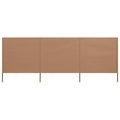 3-teiliges Windschutzgewebe 400 x 160 cm Taupe