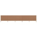 5-teiliges Windschutzgewebe 600 x 80 cm Taupe