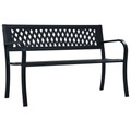 Diverse Hardware, Gartenbank 125 cm Schwarz Stahl