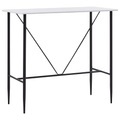Bartisch Weiss 120 x 60 x 110 cm MDF