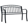 Gartenbank 125 cm Schwarz Stahl