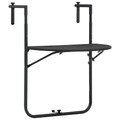 vidaXL Balkonhängetisch Braun 60x64x83,5 cm Kunststoff Rattanoptik