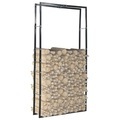 vidaXL Brennholzregal Schwarz 100×25×200 cm Stahl
