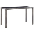Gartentisch Anthrazit 123 x 60 x 74 cm Poly Rattan