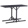 vidaXL Gartentisch Schwarz 110×53×72 cm Glas und Poly Rattan