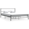 vidaXL Bettgestell Grau Metall 140×200 cm