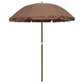 Diverse Hardware, Sonnenschirm mit Stahlmast 180 cm Taupe