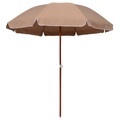 Diverse Hardware, Sonnenschirm mit Stahlmast 240 cm Taupe