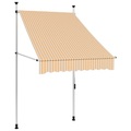 vidaXL, vidaXL Markise Einziehbar Handbetrieben 100 cm Orange/Weiß Gestreift