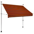 Einziehbare Markise Handbetrieben 200 cm Orange und Braun