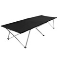Campingbett 206 x 75 x 45 cm XXL Schwarz