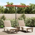 Sonnenschirm mit Aluminium-Mast 180 x 130 cm Terracotta-Rot