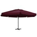 Sonnenschirm mit Aluminium-Mast 600 cm Bordeauxrot
