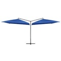 vidaXL Doppelsonnenschirm mit Stahlmast 250×250 cm Azurblau