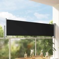vidaXL Ausziehbare Seitenmarkise 80×300 cm Schwarz
