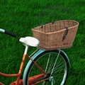 vidaXL, vidaXL Fahrrad-Gepäckträgerkorb mit Abdeckung 55×31×36 cm Naturweide