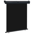 vidaXL Balkon-Seitenmarkise 140 × 250 cm Schwarz