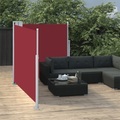 Ausziehbare Seitenmarkise Rot 100 x 600 cm