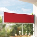 vidaXL Ausziehbare Seitenmarkise 80×300 cm Rot