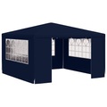 vidaXL Profi-Partyzelt mit Seitenwänden 4×4 m Blau 90 g/m²