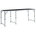 Klappbarer Campingtisch Grau Aluminium 180 x 60 cm