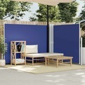 Ausziehbare Seitenmarkise Blau 140 x 1000 cm