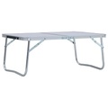 vidaXL, vidaXL Klappbarer Campingtisch Weiß Aluminium 60 x 40 cm