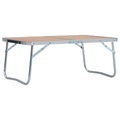 Diverse Hardware, Klappbarer Campingtisch Braun Aluminium 60 x 40 cm