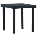 vidaXL Garten-Teetisch Schwarz 40×40×40 cm Poly Rattan