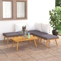 Diverse Hardware, 6-tlg. Garten-Lounge-Set Massivholz Akazie
