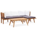 5-tlg. Garten-Lounge-Set Massivholz Akazie