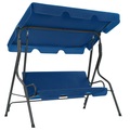 Hollywoodschaukel Dunkelblau 170 x 110 x 153 cm Stoff