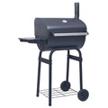 Diverse Hardware, Holzkohlegrill Smoker mit Unterer Ablage Schwarz