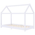 Kinder-Bettgestell Weiss Massivholz Kiefer 70 x 140 cm