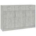 vidaXL Sideboard Betongrau 110x30x75 cm Spanplatte