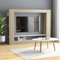 TV-Schrank Weiss Sonoma-Eiche 152x22x113 cm Spanplatte