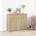 vidaXL Sideboard Sonoma-Eiche 88×30×70 cm Spanplatte
