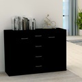 vidaXL Sideboard Schwarz 88×30×65 cm Spanplatte