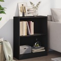 vidaXL Bücherregal Schwarz 60×24×74,5 cm Spanplatte