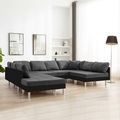 Diverse Hardware, Modulares Sofa Kunstleder Schwarz