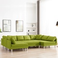 vidaXL Modulares Sofa Stoff Grün