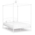 Himmelbett-Gestell Weiss Metall 120 x 200 cm