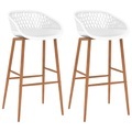 vidaXL Barhocker 2 Stk. Weiß