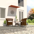 Einziehbare Markise 200x150 cm Orange und Braun