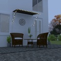 Einziehbare Markise mit LED 250 x 150 cm Anthrazit