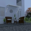 Einziehbare Markise mit LED 250 x 150 cm Creme